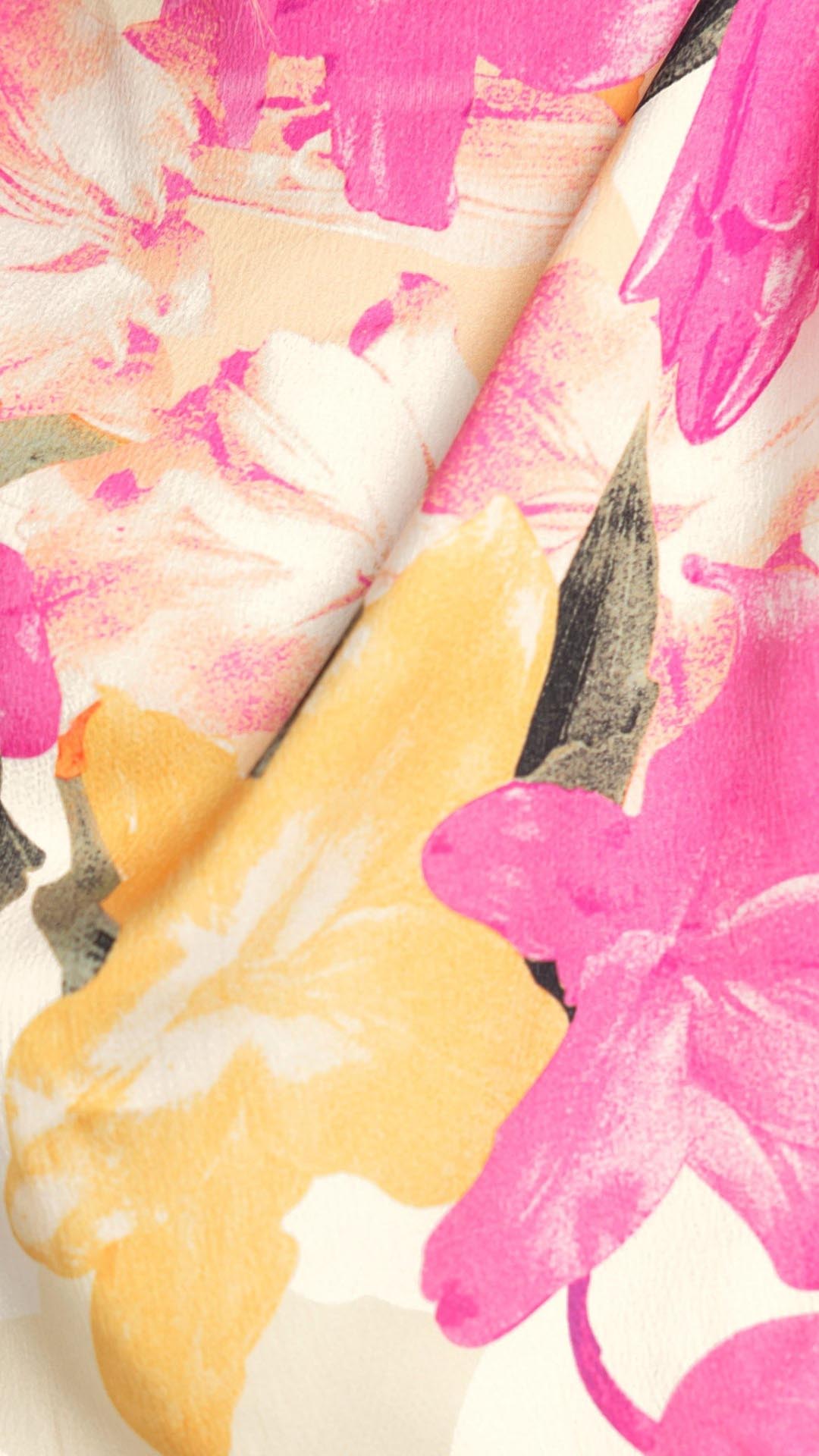 Minerva - Floral Charm High-Neck Midi Dress