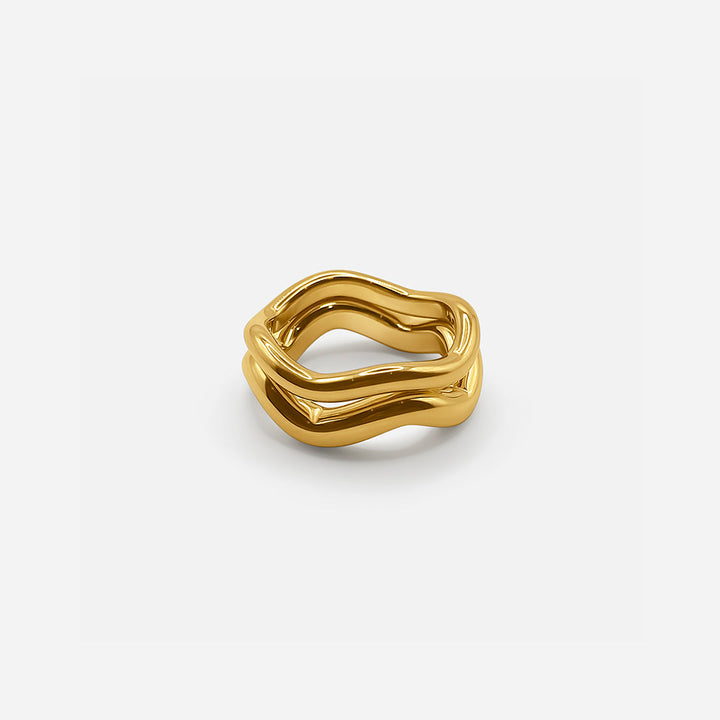 Mini Wave Ring - Gold