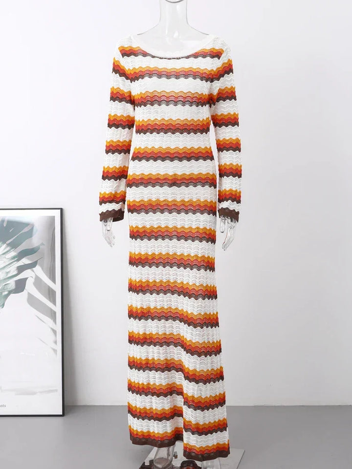 Emmia - Women's Cotton Knit Maxi Dress