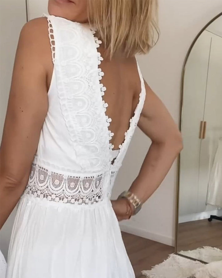 Indra - Lace Boho Maxi Dress