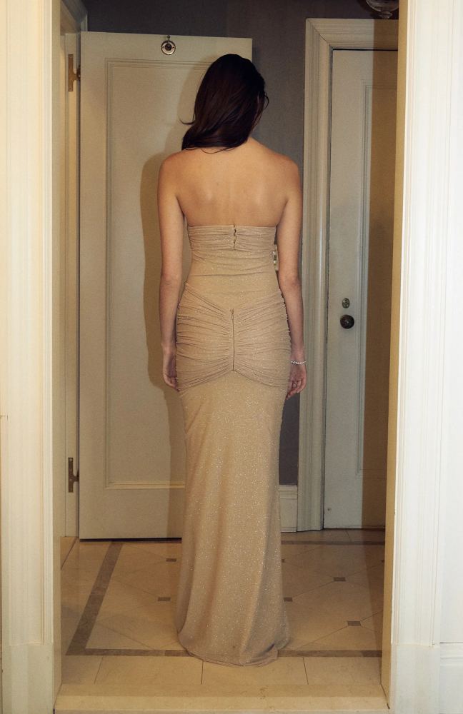 Dress with heavenly shimmer
