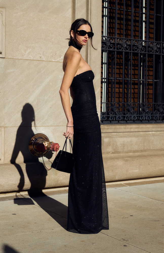 Dress with heavenly shimmer