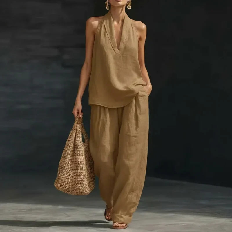 Ainhoa | Two-Piece Linen-Textured Set