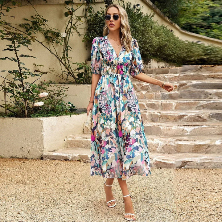 Isolde - V-Neck Midi Dress