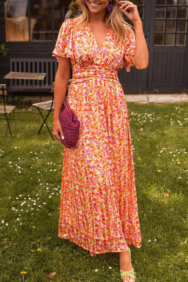 Harlow - Cute floral Maxi Dress with V-neck