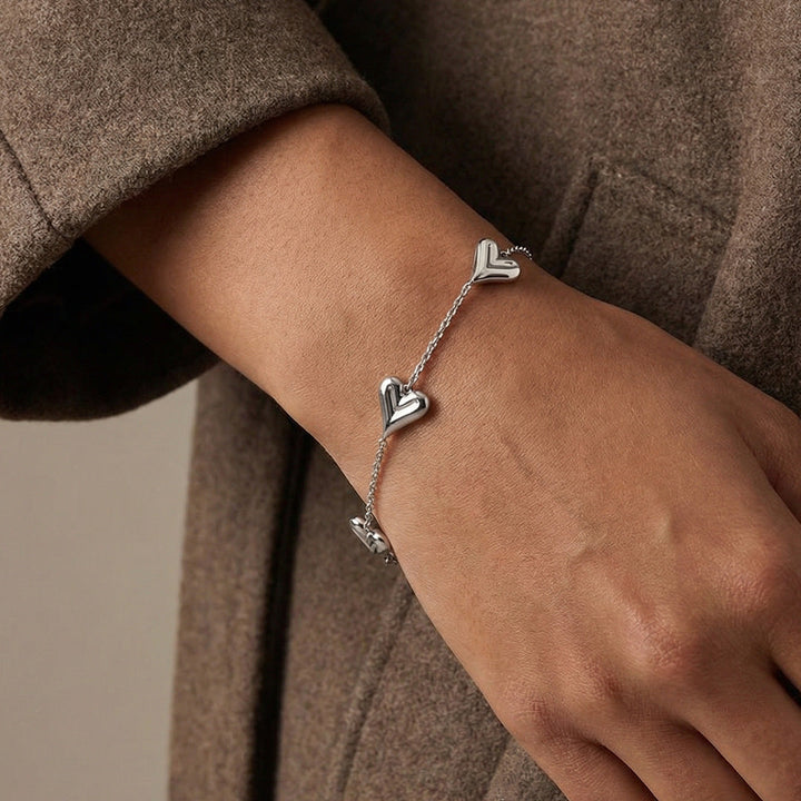 Love Heart Bracelet - Silver