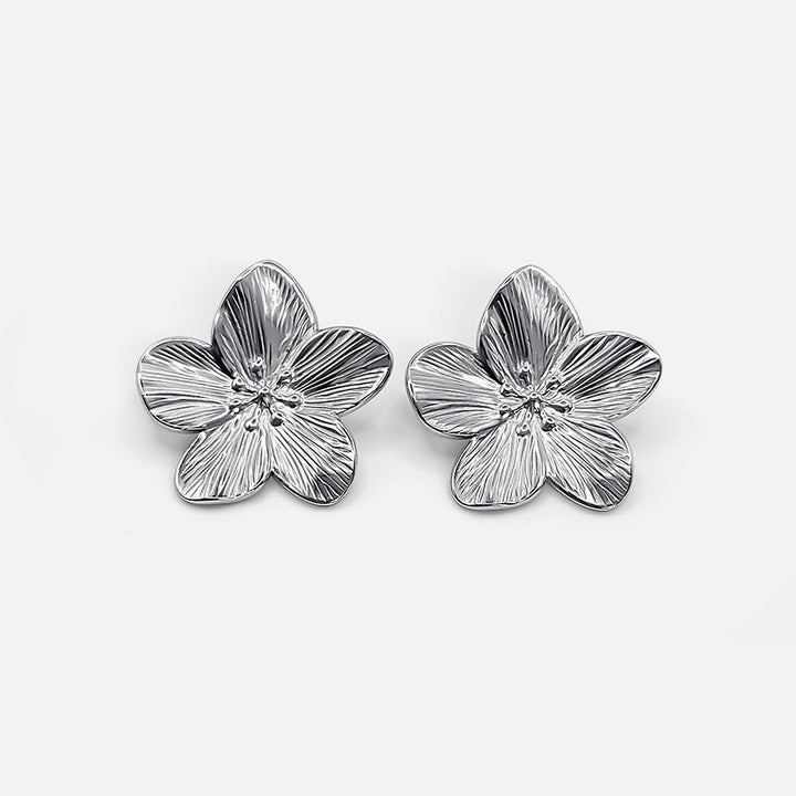 Flower Earrings Silver